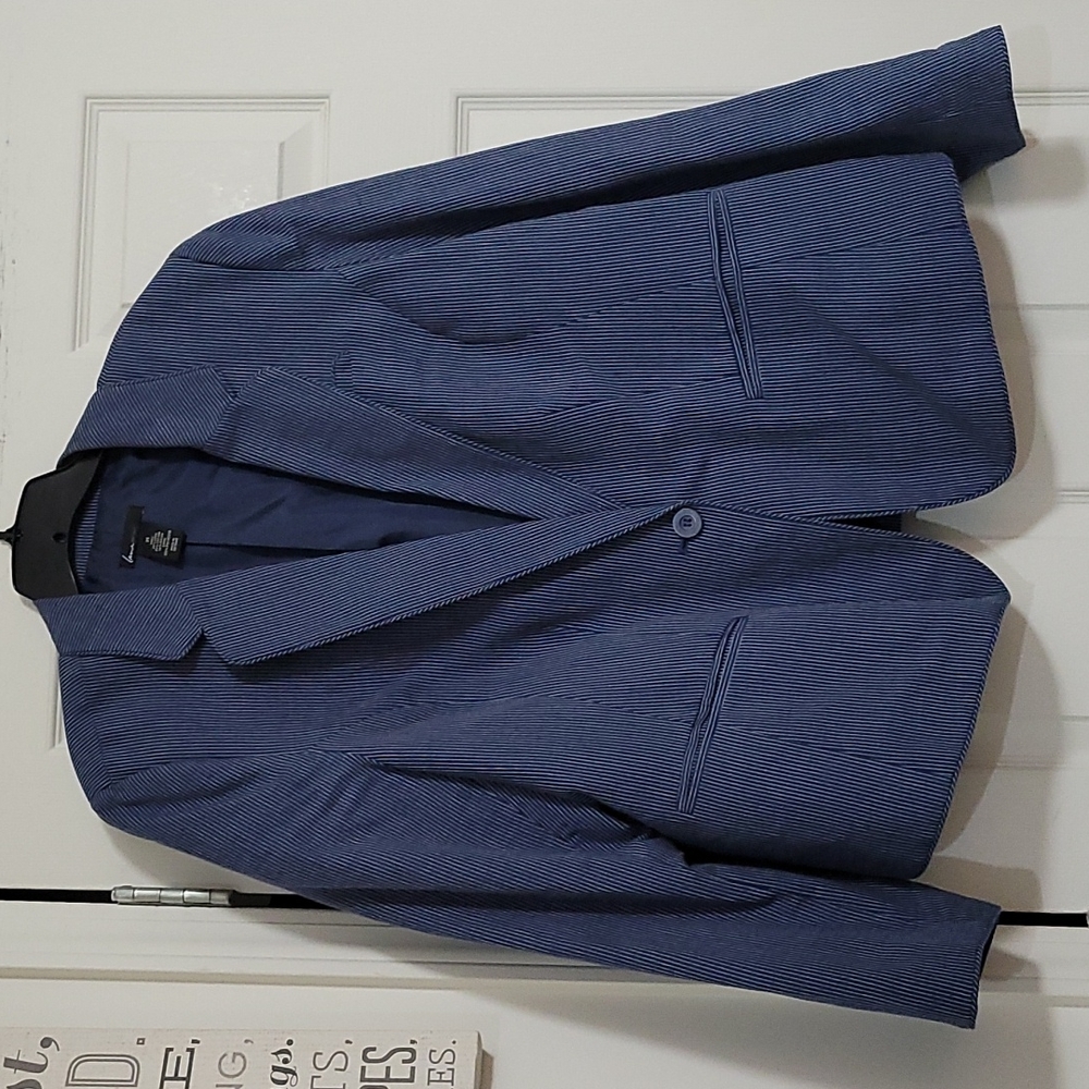 Lane Bryant, size 24, navy pinstripe, suit jacket